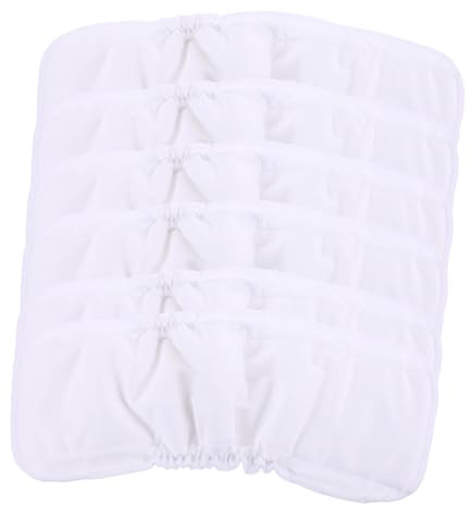 Beatifufu 6 Stück-Pack Babywindeleinlage aus Bambusfasern Waschbar und Wiederverwendbar für Wickelunterlage 5-Lagig