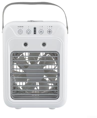 Jotekonoby Mini ventilateur de climatiseur portable USB monté sur voiture avec réservoir de 500 ml pour le refroidissement et l'humidification du dortoir de bureau, batterie 6000 mAh, 3-S (version