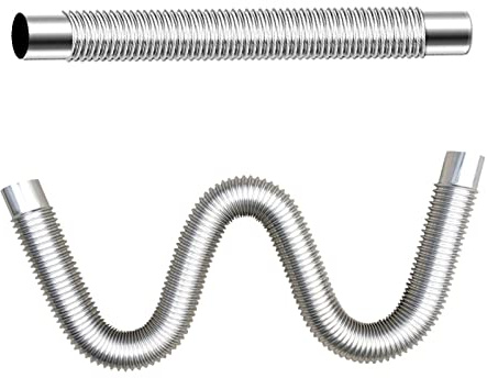 Tubo for stufa, tubo flessibile in acciaio inox, estensione for canna fumaria a parete for stufe a legna(100cm,11cm)