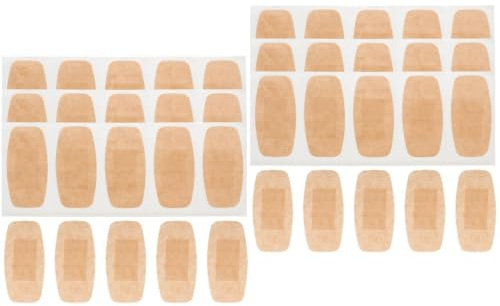 Healvian 40pcs Silicone Gel Bandages Breathable Hemostasis Wound Protectors with Pu Coating Skin-Colored Non-Woven Fabric Safety Plasters for Wound Care