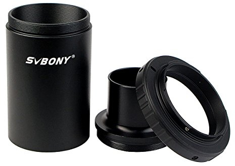 Svbony Teleskop Kamera Adapter, 1,25 Zoll T Ring Halterung mit Vollmetall Verlängerungsrohr Zubehör, Okularprojektion, Photoadapter Teleskopzubehör Kompatibel mit Nikon SLR DSLR