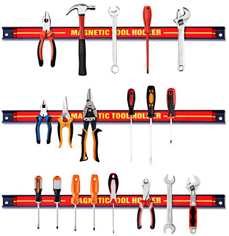 COSTWAY Barres Magnétiques Barre de Garage Atelier Porte-outils Magnétiques en Acie pour Maison,Garage,Cave,Atelier (3)