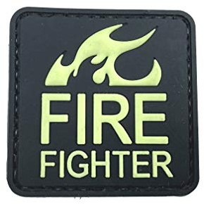 Fire Fighter Glow in the Dark Airsoft Paintball PVC Patch