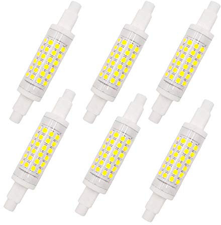 BANGSHUO 6-Pack R7S LED Bulb 5W 78mm Non-dimmable,J78 Double Ended Floodlight,Cool White 6000K 50W Halogen Bulbs AC 220-240V Replacement for Ceiling Floodlight Lamp Lighting Wall Lamp