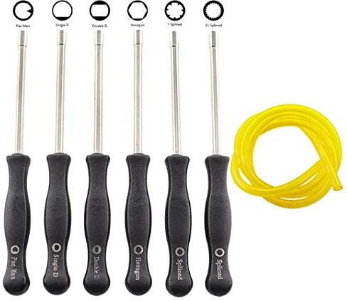 MCHNIC Jeu de tournevis pour carburateur, outil de réglage 6 pièces adaptable Husqvarna 125 135 136 137 141 142 235 235e 236 236e 240 240e 435 435e 440e de McCulloch Partner Poulan Walbro Ryobi
