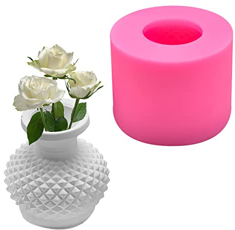 Vase Silikonform Blumenvasen Harz Formen Aufbewahrungsflaschenform, Vase Epoxidharz Silikonform Garten Pflanzgefäß Harz Formen Silikon Zement Blumentopf Epoxidharz Formen