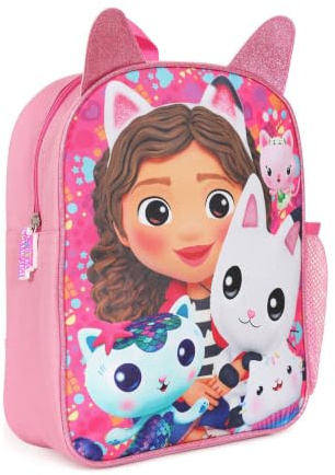 Gabby's Dollhouse Sac à dos, sac à dos pour enfants, cartable, sac à dos rose