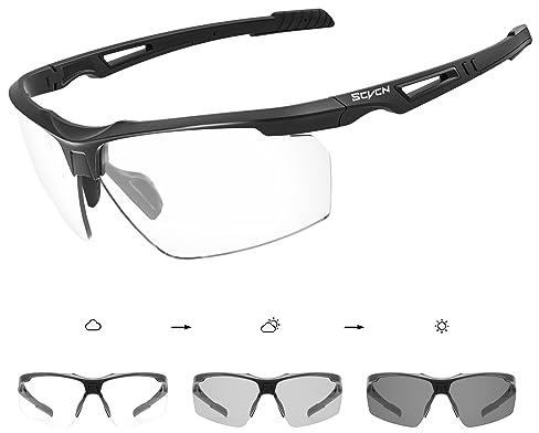 SCVCN Fotocromatici Occhiali Da Ciclismo Sportivi Donne Uomini MTB Trasparenti Bicicletta UV400 Corsa Bici Pallavolo Tennis Guida Pesca Softball Alpinismo Golf Escursionismo 04