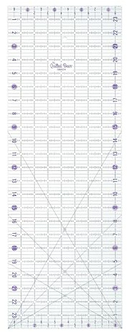 The Quilted Bear Quilting Rulers - Transparent Acrylic Non-Slip Quilting & Sewing Ruler with Precise Black Lines & 30, 45 & 60 Degree Angles - Essential Tool for Perfect Sewing Results (8.5 x 24)
