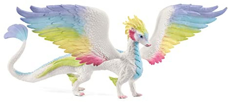 SCHLEICH bayala Rainbow Dragon Toy Figurine with Movable Wings, Ages 5+, Dragon Toys for Girls