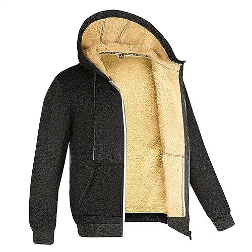 Winter Mäntel Verdicken Warme Jacken Lange Sleeve Zipper Hoodies Casual Sport Fleece Schwarz Mantel Mit Kapuze Männer Frauen Jacke (Color : Blue, Size : 3XL)