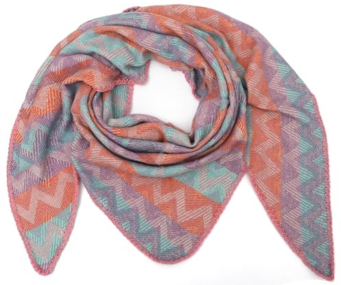 FASHION YOU WANT XXL Schal flauschig schal-tuch damen dicker dreieckstuch groß Wolle Azteken UNI Farben kuschelig