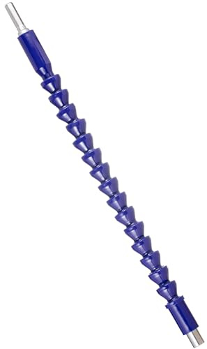 YoiYee Flexible Drill Bit Extension with Magnetic Hex Soft Shaft - Connect Drive Shaft Tip Drill Bit Kit Adaptor - Flexible Screwdriver Extension for Tight Spaces, Blue
