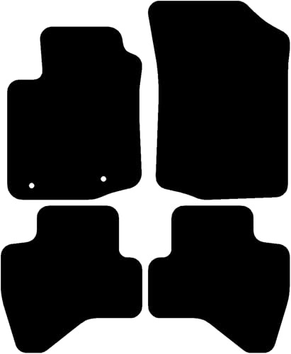 Kovvar Fußmatten passend für Toyota Aygo 2014-2018 Passend zur Ausführung: Befestigungssystem: 20mm Clips (mit Öse) | Qualität: Basic