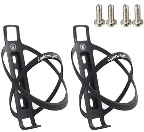 Flaschenhalter Fahrrad 2PCS Ultra-licht 18g Carbon Flasche Halter MTB Rennrad Universal Ultraleicht Fahrrad Kunststoff Wasser Flasche Käfig GeträNkehalter Fahrrad(2PCS Carbon Black)