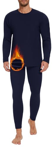 AKKQHH Thermounterwäsche Herren Skiunterwäsche Warm Thermo Unterwäsche Set Lange Unterhosen Männer Funktionsunterwäsche Weich Thermowäsche für Winter