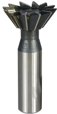 1 Stück HSS-Zweischneidiger Schwalbenschwanzfräser mit geradem Schaft, 45-Grad-Schwalbenschwanz-Nutfräser, 16 mm 20 mm Schnittdurchmesser, Hartmetallfräser, Metall-Schaftfräser(20mm)