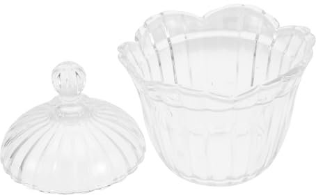Ciieeo Glass Made Design Candy Box Candy Jar Creative Candy Can for Snack Serving