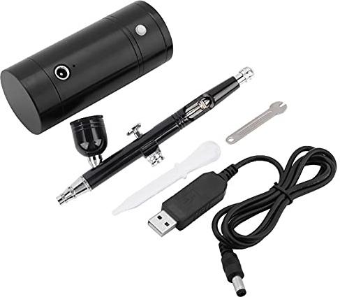 Mini Air Compressor Spray Gun Airbrush Set, 7CC Capacity, USB Powered, 8.4V, for Model Making, Cake Decoration, Drawing, and Tattoo Manicure