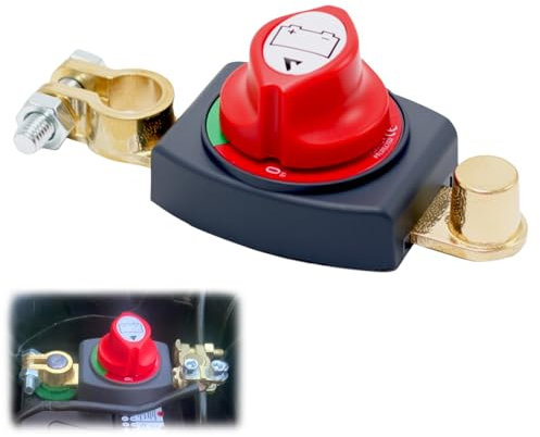 Desconectador De Bateria 12V 24V 48V, SilverChry Interruptor De Batería De Coche, Corta Corriente Bateria 12v Moto Para Coche, Barco, Camión, Caravana