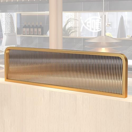 trnwände für essbereicheen Glastrennwand Für Restaurants, Trennwand Für Arbeitsplatten Mit Stahlrahmen Mit Durchscheinendem Glas, Moderner Dekorativer Trennwand Für Esstische Für Bar, Lounge, Büro(Gol