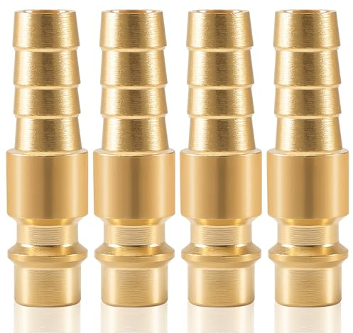 ASOFTY Lot de 4 raccords à air comprimé en laiton - Accessoires de raccordement rapide à air comprimé (10 mm)