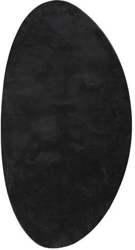 vidaXL Tappeto HUARTE Nero 100 x 200 cm Poliestere, Tappeto per Soggiorno, Design Moderno, Pieghevole, Base Antiscivolo, Materiale Poliestere, Grande per arredare