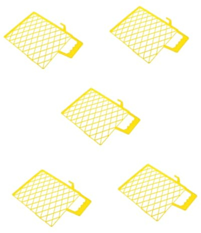 Lurrose 5 Pièces Filtre à Peinture Grille de Peinture doublures de bac à Peinture Doublure de bac à Peinture Tampon écran de Peinture pour Plateau Partie du bac à Peinture Plastique Jaune
