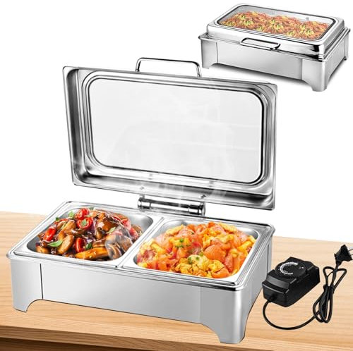 VFDZ Chafing Dish Electrico 9L, Temperatura Ajustable 30-85℃ (1/2)