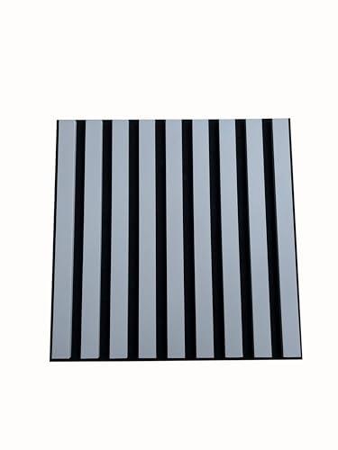 MEBANO. Set med 6x 40x40 cm Väggpaneler Akustiska Paneler Trä i Arktisk Grå – MDF Väggpanel med Filttyg Ljudabsorption för Vägg