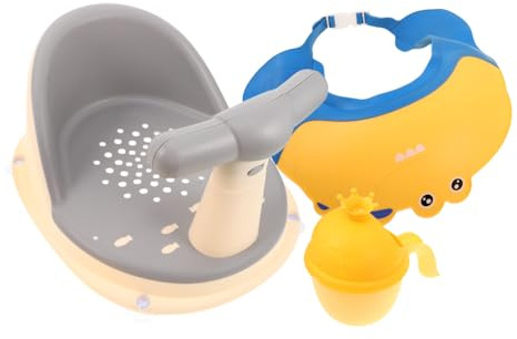 FRCOLOR Siège De Bain Pour Garçon Fille Assise De Bain Surélevée Sûr Et Confortable Antidérapant Adapté Croissance
