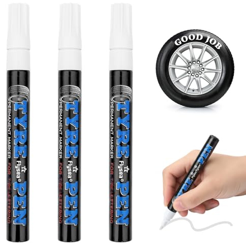 Yphzmtz 3 Penne per pneumatici per auto, impermeabili, ad alta capacità, pennarello per pneumatici auto, moto