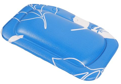 Abaodam Bathtub Pillow with Suction Cups, Leaf Blue Foam Bath Headrest Cushion for Home Spa and Bathroom Relaxation, Comfortable Bathtub Headrest Pillow for Hot Tub and Sauna Use