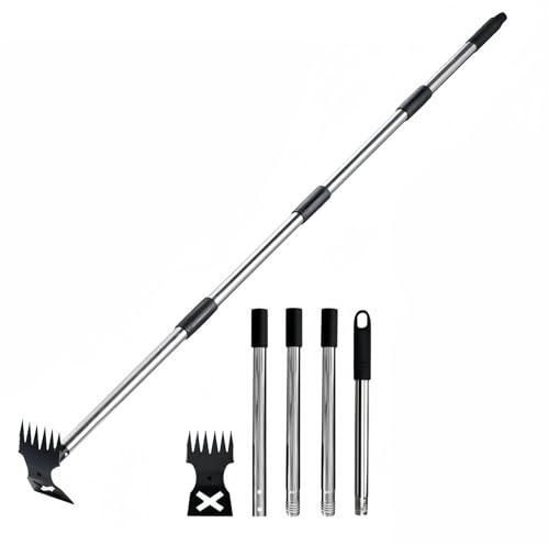 RXJMKCZ Desmalezadora Manual de 4 Secciones de 148 cm - 2 en 1, con Mango y Mango for jardinería