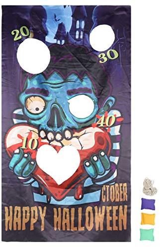Juego de Lanzamiento Juego de Lanzamiento de Sacos de con Bandera Decoraciones de Carnaval Grandes Juguete de Fiesta al Aire Libre para niños Adultos Familia Material de Tela
