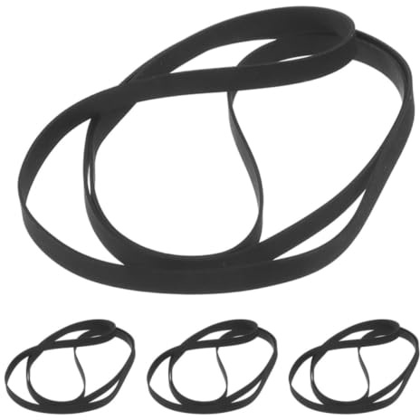 TOYANDONA Courroies en Caoutchouc Noir Haute Élasticité Lot de 4 Compatibilité Précise pour Tourne-disque et Magnétophone à Cassettes pour Usage Domestique et Professionnel