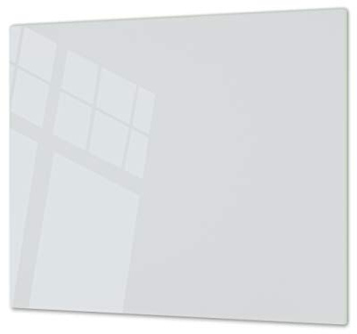 Tabla de Cortar de Vidrio Templado - Manta de Cocina y Protector de Vidrio Resistente - Una Pieza (60 x 52 cm) o Dos Piezas (30 x 52 cm Cada una); D18 Serie de Colores: Z Gris Claro