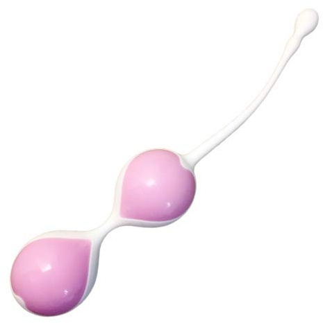 Luxury Love Balls Pink 'n' White : Liebeskugeln Vagina Beckenboden Trainer