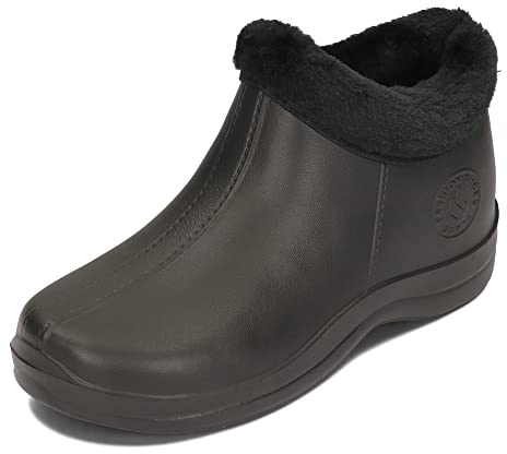 PLAME Botas Aislantes de Agua para Mujer Espuma EVA 36-41 EU (Negro, numeric_41)