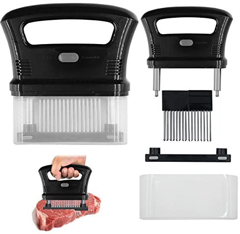 Nizirioo Steaker Meat Tenderiser Meat Tenderizer Stainless Steel Tenderizer Meat Tenderizer Removable with 48 Blades Steaker Meat Tenderizer for Tenderising Beef/Chicken/Pork