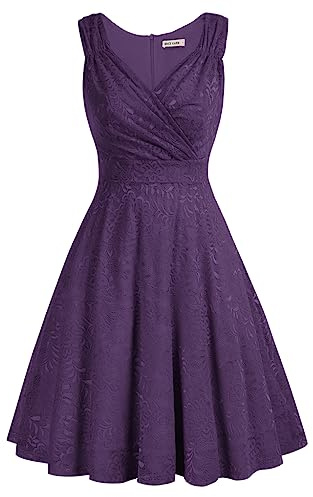 GRACE KARIN Elegant A-line Lace Dresses for Women UK Wedding Guest Cocktail