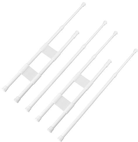 Savita Lot de 4 Barres de Serrage réglables de 40 à 70 cm pour réfrigérateur - Accessoires pour Fixer des Aliments, des Boissons (2 Barres Doubles et 2 Barres Simples)