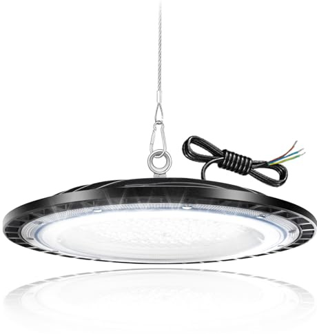TODEHI 200W Naves Industriales UFO LED Lámpara de Alta Bahía,20000LM Focos Led Interior Techo,6500K LED Iluminación de Almacén,IP65 Impermeable Campana Industrial Para Patio,Garaje,Fábrica,Taller