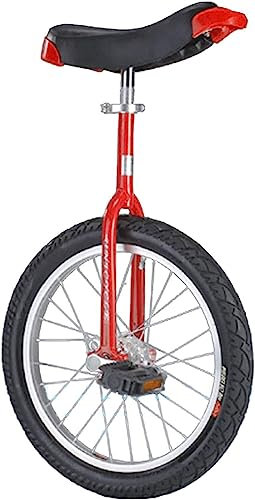 Verstellbares Einrad, Einzelrad-Fahrrad-Reifentrainer, Einrad, selbstausgleichendes Fahrrad, einfach zu montieren (Color : Rosso, Size : 20inch)