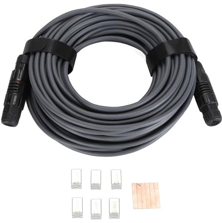 Zunate Câble pour Satellite Rectangulaire V2, Cuivre blindé sans Oxygène, 1000 Mbps, étanche IP68, 75 Pieds