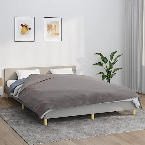Gecheer Manta ponderada con cubierta gris, 200 x 200 cm, 9 kg, tejido PLT1255
