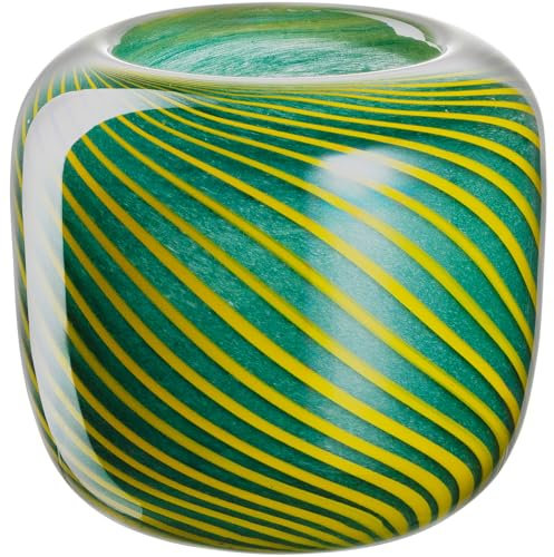 LEONARDO HOME Filo Colori Vase, 1 Stück, handgemachtes Kunstwerk, formschönes Unikat, leidenschaftliches Windlicht, modernes Dekoobjekt als Highlight, Höhe 11,2 cm, grün, 047512