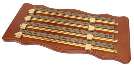 Alomejor Anzeigetafel, Billard, Snooker, Anzeigetafel aus Hochdichtem Holz und Aluminiumlegierung mit 4 Bahnen für Spielzubehör