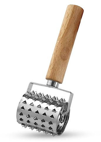 Cabilock Edelstahl Fleischklopfer Mit Holzgriff Rostfreier Spikiger Steak-Hammer Zum Zartmachen Von Rind Schwein Geflügel Spülmaschinenfest Einfach Zu Reinigen Mit Aufhängehaken Langlebiges