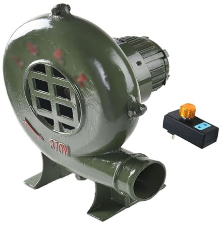 Pealihuy Barbecue de cuisson, maison gonflable, souffleur d'air, forge électrique, centrifuge, haute puissance, compact, résidentiel, allume-feu à charbon, 100 W